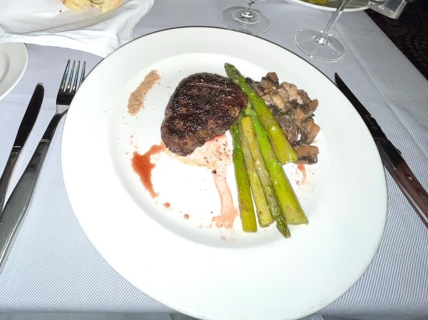 Crown Grill menu on Caribbean Princess