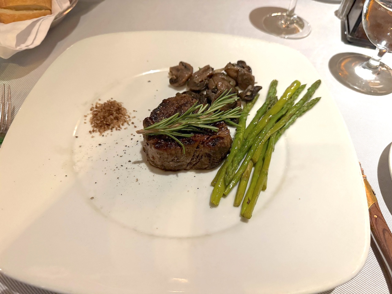 Crown Grill menu on Regal Princess