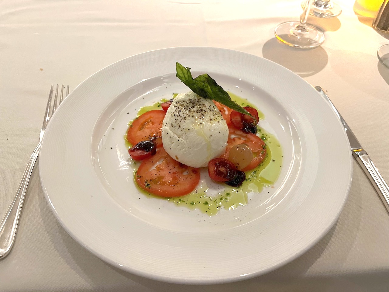 Sabatini’s menu on Caribbean Princess