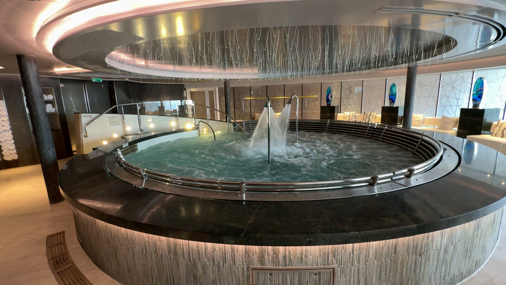 Tour of the relaxing thermal suite on Holland America’s Rotterdam
